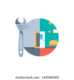 House under construction design vector ilustration