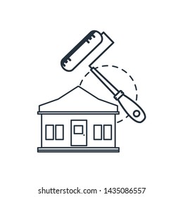 House under construction design vector ilustration