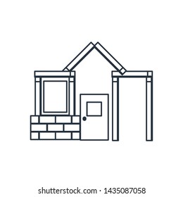 House under construction design vector ilustration