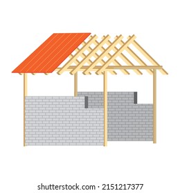 house under construction over white