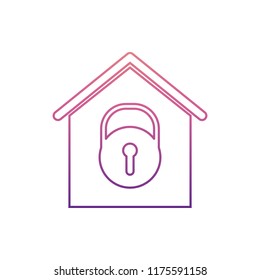 house under lock and keyicon in Nolan style. One of web collection icon can be used for UI, UX