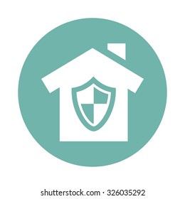 House under protection icon
