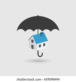 House under an umbrella.