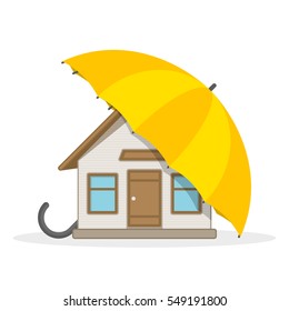 House under the umbrella, home concept. 