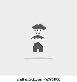 house under umbrella icon