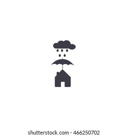 house under umbrella icon