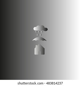 house under umbrella icon