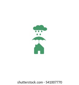 house under umbrella icon