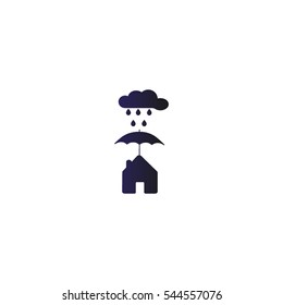 house under umbrella icon