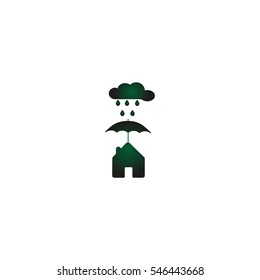 house under umbrella icon