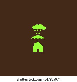 house under umbrella icon