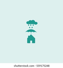house under umbrella icon