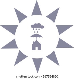 house under umbrella icon