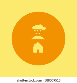 house under umbrella icon