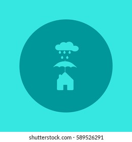 house under umbrella icon
