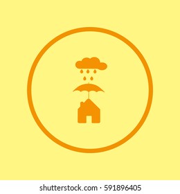 house under umbrella icon