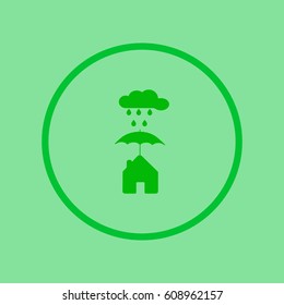 house under umbrella icon