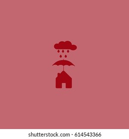 house under umbrella icon