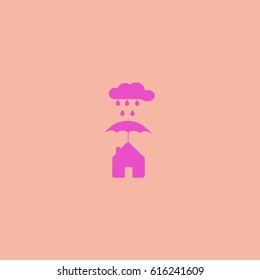 house under umbrella icon