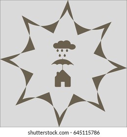 house under umbrella icon