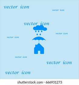 house under umbrella icon