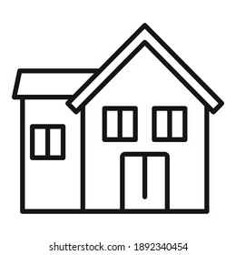Ikone der Hauswerkstätten. Outline House Utilities Vektorsymbol für Webdesign einzeln auf weißem Hintergrund