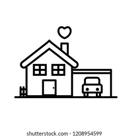 House valentines day vector icon