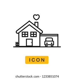 House valentines day vector icon