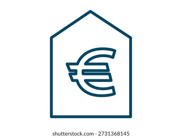 Immobilienwert Immobilien mit Euro-Symbol Zeichen