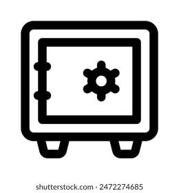 House vault for money saving, an icon of bank locker in editable style, premium vector