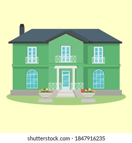 House.  Vector Abstract Architecture Illustration.