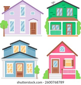 House Vector Art Design Illustrations