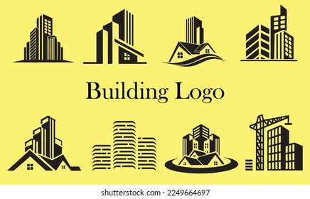 Vector de casa. Vector de construcción. Iconos de edificios. 