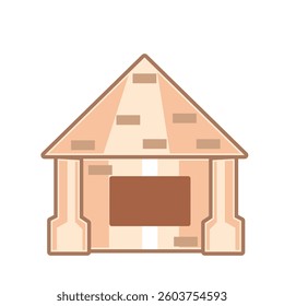 house, house vector, house cartoon, house 2D illustration