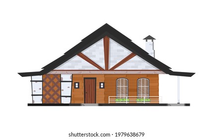 House vector cartoon icon. Vector illustration house on white background. Isolated cartoon illustration icon of apartment.