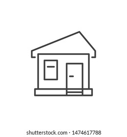 House vector concept minimal icon or symbol in thin line style