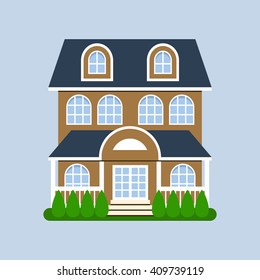 House. Vector cottage. Real estate concept 