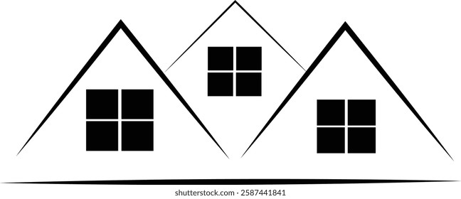 House vector design illustrator silhouette 