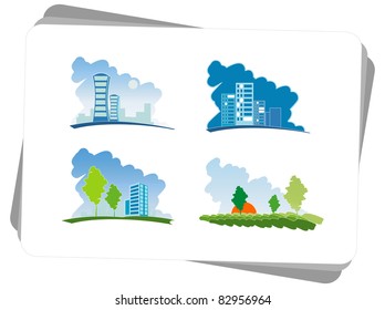 The house vector emblem.