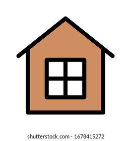 icono de color plano vectorial de casa 