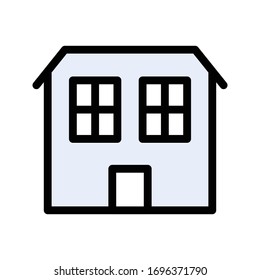 icono de color plano vectorial de casa 