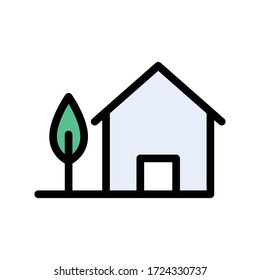 icono de color plano vectorial de casa 