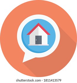 house vector flat color icon 