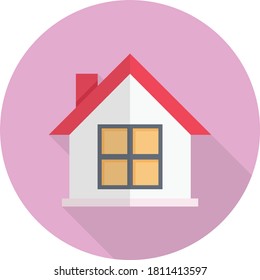 house vector flat color icon 
