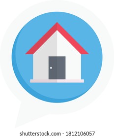 house vector flat color icon 