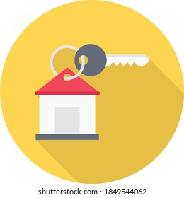 house vector flat colour icon 
