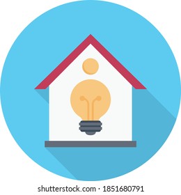 house vector flat colour icon 