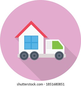 icono de color plano vectorial de casa 