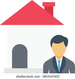 icono de color plano vectorial de casa 