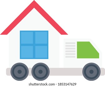 Haus-Vektorfarbensymbol 
